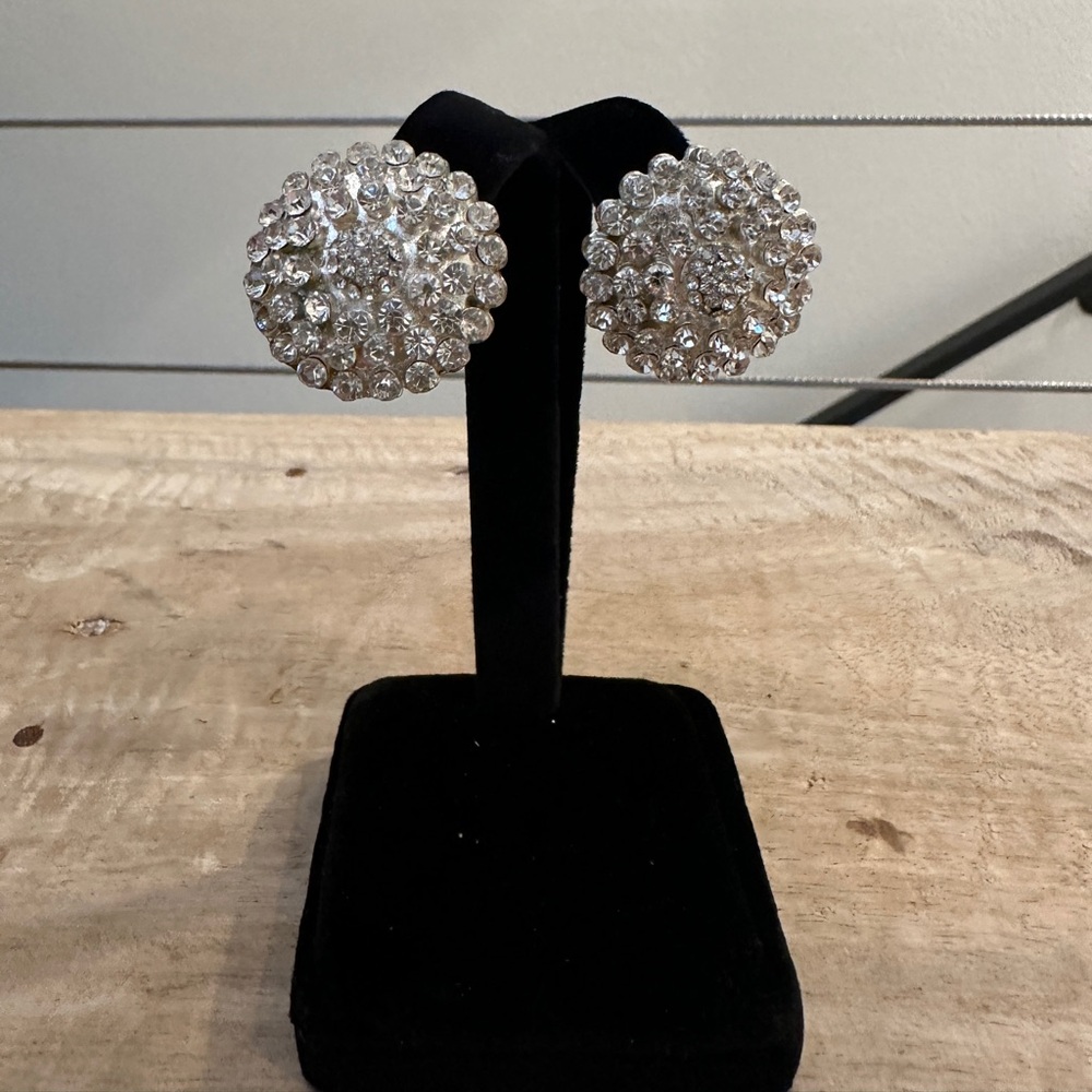 Windsor Sparkling Crystal Cluster Statement Stud … - image 1